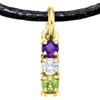Iri jewelry Ciondolo Bandiera Genderqueer Pride Argento 925 Placcato Oro LGBTQ+ Collana