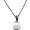 Handmade Collana a catena veneziana Ciondolo con perla sottile da 0,6 mm Occhio di tigre - Occhio di gatto - Turchese Argento sterling 925 Collana da donna Perline da 10 mm