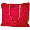 C'era una volta un filo Tote bag lavorata a mano ai ferri in lana (rosso sfumato)