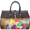 Arte Lisanti Borsa in Pelle Dipinta a Mano - LA VERGINE DI KLIMT - a Mano, Bauletto, Bauletto Donna, Idea Regalo, Artigianato Italiano, Made In Italy, Vera Pelle, Tracolla, Elegante Alta Qualità