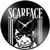 Handmade Fusorario Orologio disco in Vinile da Parete LP 33 Giri Silenzioso Idea Regalo A Tema i grandi film Scarface 2020