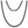 Lunara Atelier Collana in titanio, catena maglia groumetta 7 mm, 100% TITANIO puro, per pelli sensibili, ipoallergenica, semplice e robusta (16'' ~ 40,5 cm)