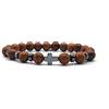 KARDINAL WEIST crocifisso legno perline bracciale, gioielli per donna e uomo, FEDE - AMORE - SPERANZA - №3 (M, Vicato)