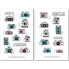 Jellyfish Stickers Set di adesivi per macchine fotografiche | Adesivo retrò | Diario adesivo | Adesivo vintage | Fotografia adesiva, Foto adesiva, Macchina fotografica adesiva, Vintage