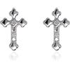Meissa Orecchini a perno in argento 925 Croce Santa per le donne Piccoli e delicati orecchini d'oro della croce unisex di gioielli cristiani di fede religiosa