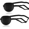 Tyqour 2pcs Benda Occhio per adulti bambini bende occhi bende oculari per bambini regolabile benda occhio pigro eye patch Pirata ambliopia strabismo e dopo chirurgia Cosplay