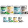 Metacril Sali da Bagno AquaFinesse Set 4x370g di Aria, Acqua, Fuoco, Terra. - Naturale al 100% - Ideale per Dormire Bene - Antistress - Bagno - Cura del Corpo - Benessere - Bellezza