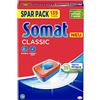Somat Classic Lavastoviglie Tabs(135 schede), lavelli piatti per una pulizia potente, le pastiglie lasciano piatti puliti brillanti anche a basse temperature