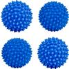 ZHONG-zhong Confezione da 4 palline ecologiche per asciugatrice, riutilizzabili, in silicone, morbide palline per lavaggio e ammorbidenti, alternativa per asciugatura rapida (blu)