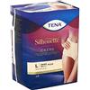 TENA Silhouette Plus Vita alta - Biancheria intima assorbente monouso per incontinenza femminile - Postpartum - per perdite vescicali da moderate a pesanti - Crema - Taglia L - 1 confezione da 8 pezzi