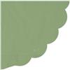 Zeus Party Tovaglioli di Carta Smerlati, Verde Salvia, 33 x 33 cm, 16 Pezzi