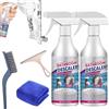 NNBWLMAEE Spray anticalcare per bagno, 60 ml, spray anticalcare, detergente per WC, vetro, vasca da bagno, rubinetto (3 pezzi)