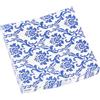 VALICLUD 100fogli Tovaglioli Di Floreali Blu Tovaglioli Usa e Getta Per Feste e Design Vintage Per Matrimonio e Ricevimenti