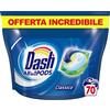 Dash Pods Detersivo Lavatrice In Capsule, 70 Lavaggi, Classico, Maxi Formato, Rimuove le Macchie, Brillantezza Per Tutti I Capi, Efficace Anche a Bassa Temperatura