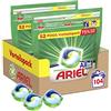 Ariel 104 detersivi per bucato all-in-1, 104 lavaggi, brillanti e puliti, lavaggio rispettoso dell'ambiente, 104 pezzi