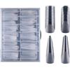 WUBAYI Clear Nails - Set di extension per unghie, 96 pezzi, 4 stili, confezione mista per gel costruttore e tip per unghie, perfette per feste, matrimoni, compleanni, manicure