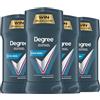 Degree Men Advanced Protection Antiperspirant Deodorant 72-Hour Sweat and Odor Protection Cool Rush Antiperspirant For Men With MotionSense Technology 2.7 oz, Pack of 4