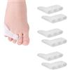 YLLZJ 6 Pezzi Separatore Dita Piede, Separatori Mignolo Piede, Distanziatori Dita Piedi Silicone, Proteggi Dita Piede, Separatore Mignolo a Tre Fori per Sollievo Piedi Pressione Dolore
