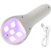 Beavorty Lampada per Unghie Portatile in Abs Design Handheld, Batteria Integrata e Doppia Luce per Nail Art e Decorazione in Gel Bianco Stili multipli