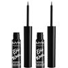 NYX Professional Makeup Eyeliner Liquido Epic Wear 02 Brown Waterproof Tenuta 72H Finish Matte Linee Intense e Precise per Viso e Corpo Pennello Sottile - Set da 2