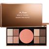 M. Asam Magic Finish Elegant Vibes Palette (8 x 0,75 g/3 g) - Face Palette con 8 ombretti armonizzanti, un blush e uno specchio integrato, look versatili, trucco