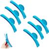 KGCGJVB Set di 6 fermagli per capelli ondulati in metallo vintage, grandi clip blu per donne classiche dreads retwist pettine stile parrucchiere barbiere morsetto strumento onda acconciatura