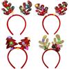 Katutude 4 pezzi di cerchietti natalizi con luci a LED cerchietti natalizi luminosi cerchietti per feste di Natale cerchietti natalizi originali cerchietti a tema natalizio per decorazioni per feste di