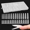 Generic Set di extension per unghie, 180 pezzi, copertura completa, struttura a sandwich, dettagli in materiale acrilico resistente, punte per unghie a bara con facile applicazione, strumento di bellezza per