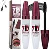 Generico 7D Impermeabile Volume Mascara, 7D Fibra Di Seta Nero Voluminoso Allungamento Mascara, Lunga Durata Naturale Curling Ciglia, Effetto Naturale Spessore, Formula Impermeabile (2pcs)