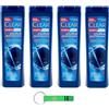 Beni Culinari 4 X Clear Cura Quotidiana Men Shampoo per tutti i tipi di capelli e cuoio capelluto - Shampoo quotidiano 225 ml + portachiavi Beni Culinari