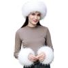 Wokuaile Fasce per Capelli In Pelliccia Sintetica da Donna, Paraorecchie Elastici Invernali Scaldabraccia Bianco