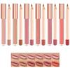 HADAVAKA Set Di Rossetto E Fodera Per Labbra, Rossetto Nudo, Stick Liquido Per Labbra Nude Opaco Con Matita Per Labbra Liscia, Macchia Per Labbra Impermeabile Non Appiccicosa E Di Lunga Durata (A)