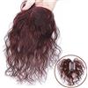 QIHAIR Hand made mono ricci capelli umani clip in topper Wiglet per donne con capelli sottili
