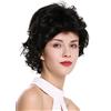 WIG ME UP - M-270-1 Parrucca Donna Corta Wild Cotonata Voluminosa Anni 80 Nero