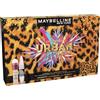 Maybelline New York Kit Make-Up Viso, Composto da Correttore Cancella Età (Fair) e Mascara Ciglia Sensazionali Intense Black, Per un Trucco Occhi Intenso e d'Impatto, Pochette Leopardata Inclusa