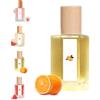 Hliloy Spray profumato alla pesca, spray naturale per capelli e corpo, fragranza di frutta fresca a lunga durata, fragranza floreale legnosa, profumi da donna (aroma arancione)