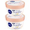 NIVEA Soufflé Fiori di Ciliegio Crema Corpo Idratante Texture Leggera e Delicata con Perle di Olio di Jojoba Effetto Pelle Liscia e Vellutata - 2 Barattoli da 200ml