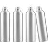 YANCAER 4 Pezzi 250ml Flaconi in Alluminio Argent con Tappo a Vite - Contenitori Ricaricabili per Cosmetici, Oli Essenziali, liquides, huiles, cosmétiques, voyages et préparations DIY
