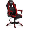 HUZARO Sedia Gaming Huzaro Force 2.5 con ruote/5 gambe/porta 140kg Nero/Rosso [HZ-FORCE 2.5 RED MESH]