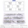 YIXISI 100 Pezzi 6 Dimensioni M3.2 / M4 / M4.8 Rivetti Ciechi in Alluminio Kit, Grande Flangia Alluminio Rivetti Ciechi, Rivetti Ciechi con Testa a Cupola, per Metallo Legno Plastica