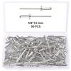 YIXISI 90 Pezzi M4x12 mm Rivetti Ciechi in Alluminio, Grande Flangia Alluminio Rivetti Ciechi, Rivetti Ciechi con Testa a Cupola, per Metallo Legno Plastica