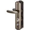 Thirard Maniglia per porta d'ingresso SET 68mm con defender integrato, alluminio brunito, apertura destra - THIRARD