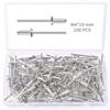 YIXISI 100 Pezzi M4x10 mm Rivetti Ciechi in Alluminio, Grande Flangia Alluminio Rivetti Ciechi, Rivetti Ciechi con Testa a Cupola, per Metallo Legno Plastica