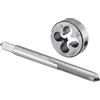 Burkit 1/4-36 UNS Tap and Die Set Destra | 1/4-36 filettatura rubinetto e set di fustelle rotonde, utilizzato per creare e riparare fili su materiali come metallo