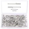YIXISI 60 Pezzi M4.8x14 mm Rivetti Ciechi in Alluminio, Grande Flangia Alluminio Rivetti Ciechi, Rivetti Ciechi con Testa a Cupola, per Metallo Legno Plastica