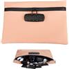 LNGJIN Borsa per Documenti con Lucchetto,16.5 * 24.5cm Borsa a prova di odore con serratura,Borsa antiodore con serratura a combinazione,Borsa antiodore con lucchetto a combinazione (Rosa)