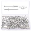 YIXISI 60 Pezzi M4.8x12 mm Rivetti Ciechi in Alluminio, Grande Flangia Alluminio Rivetti Ciechi, Rivetti Ciechi con Testa a Cupola, per Metallo Legno Plastica