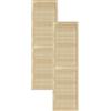 DecoMeister Porte a Lamelle in Legno 494x1700 mm Confezione da 2 - Porta Lamella Pino Massiccio - Anta per Armadio a Persiana Aperta - Frontali Mobili e Antine per Guardaroba - Legno Naturale Grezzo