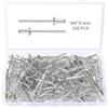 YIXISI 100 Pezzi M4x8 mm Rivetti Ciechi in Alluminio, Grande Flangia Alluminio Rivetti Ciechi, Rivetti Ciechi con Testa a Cupola, per Metallo Legno Plastica