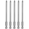 QUARKZMAN 5Pz #1 Punte Cacciavite Phillips PH1 1/4 Gambo Esagonale 4 (100mm) Lungo Acciaio S2 Magnetiche Inserti per Avvitatore per Cacciavite Elettrico Punte Trapano 0.197 (5mm) Asta